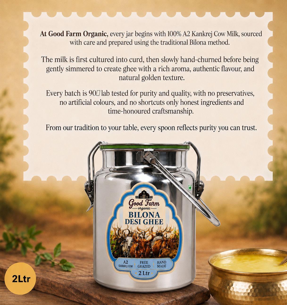 Kankrej Cow A2 Desi Ghee 2Ltr